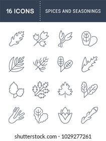 Set of vector line icons, sign and symbols with flat elements of greenery for modern concepts, web and apps. Collection of infographics logos and pictograms.