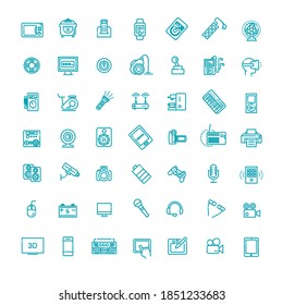Set vector line icons, sign and symbols in flat design