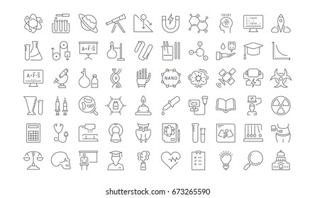 Set vector line icons, sign and symbols in flat design of natural history with elements for mobile concepts and web apps. Collection modern infographic logo and pictogram.