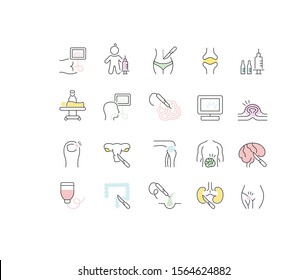 Set of vector line icons of surgery for modern concepts, web and apps.