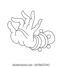 A set of vector line illustrations of hand gestures and Buddha’s hand motifs, styled as symbols, emblems, or logos, for media, teahouse décor, and gift packaging.