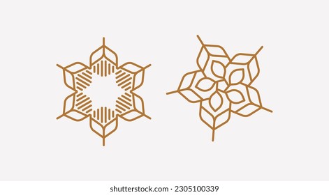 Set of vector linear wheat, fields logo design template. Abstract concept for organic products, harvest, grain, bakery, healthy food.