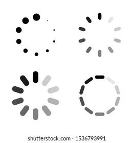 Set of vector loading Icon. Futuristic progress bar design.