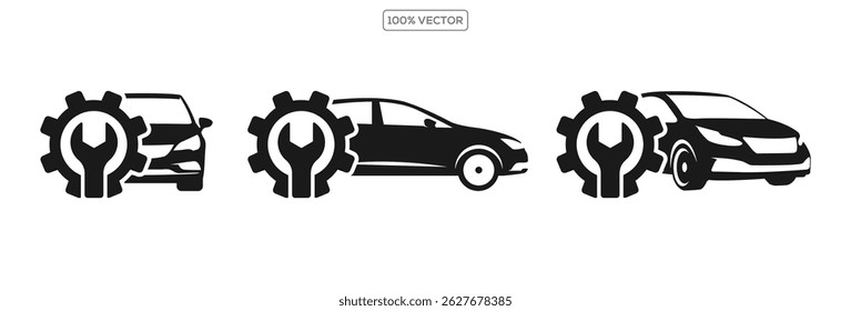 set of Vector logo of car parts, auto repair