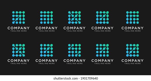 Conjunto de diseños de logotipo vectorial para empresas