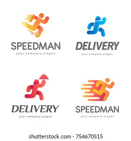 Set of vector logo design for the delivery service