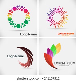 Set of Vector Logo Design Template. Vector illustration.