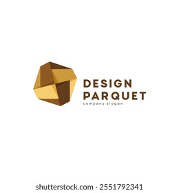 Set of Vector logo design template. Parquet abstract sign.