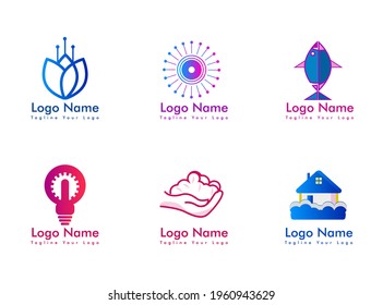 a set of vector logo designs