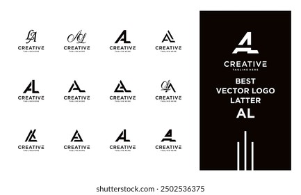 set vector logo letter AL. logo inspiration