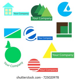 Set of vector logos for business. Icons for design isolated on white background