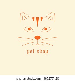 set of vector logos for pet shop or veterinary. 