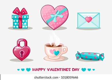 set vector love collection valentine's day icons