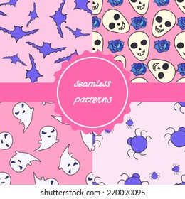 set of vector magic seamless pattern