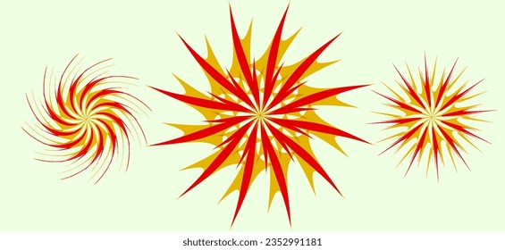 Set of vector mandalas. Circular geometric motifs. Oriental ornament.