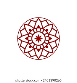 conjunto de mandalas vectoriales con conjunto de colores