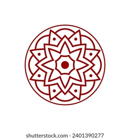 set of vector mandalas with colors set