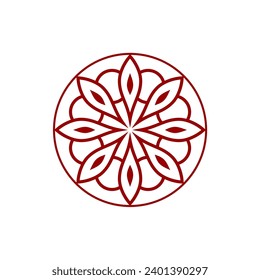 set of vector mandalas with colors set