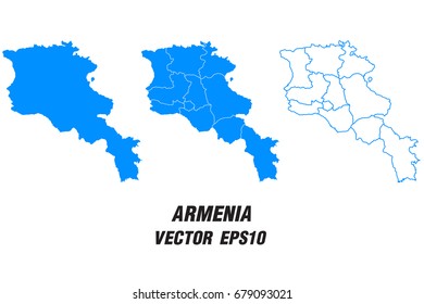 Set vector maps - Vector map of Armenia,Vector illustration eps 10.