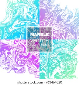Set of vector marble texture with gradient color. Suminagashi marbling technique. Dye texture collection for your design, postcard, invitation, fabric, logo and others. Abstract background.