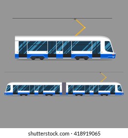 Set Vector Mass Rapid Transit Urban Vehicles Collection  Municipal Transport