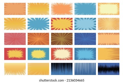 Set Vector Material Cartoonstyle Effect Lines Stock Vector (Royalty ...