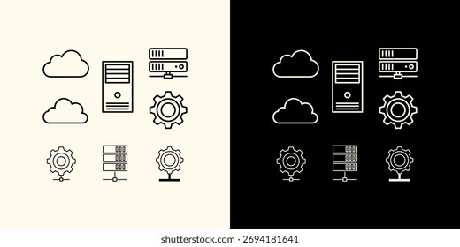 Conjunto de iconos de medios de Vector para un diseño de menú o ilustración de negocios de Web	
