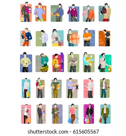 Set of Vector Men