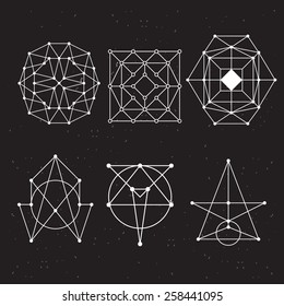 Set of vector minimalism/geomertry/hipster design elements