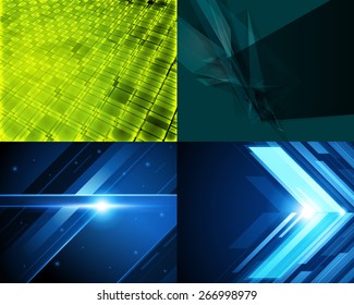 Set vector modern abstract technology backgrounds design can be use for Business Brochure, Flyer, Website Banners, Corporate Report, Presentation, Advertising templates