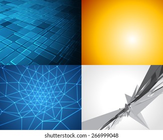 Set vector modern abstract technology backgrounds design can be use for Business Brochure, Flyer, Website Banners, Corporate Report, Presentation, Advertising templates