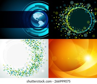 Set vector modern abstract technology backgrounds design can be use for Business Brochure, Flyer, Website Banners, Corporate Report, Presentation, Advertising templates