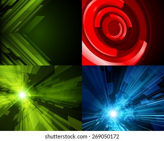 Set vector modern abstract technology backgrounds design can be use for Business Brochure, Flyer, Website Banners, Corporate Report, Presentation, Advertising templates
