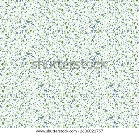 Set of vector modern amoeba shapes. Liquid shapes in natural vintage blue and green colors on off-white background. Organic fluid irregular freeform pattern illustration