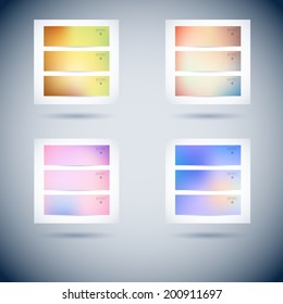 set of vector modern banner with triangles line partnership abstract background scene technique heap right performance modern pure site marketing blue clean series concept original flag drip collage g