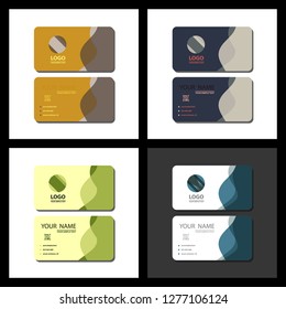 Set of Vector Modern Creative and Clean Business Card Template