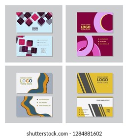 Set of vector modern creative and clean business card template. Flat design