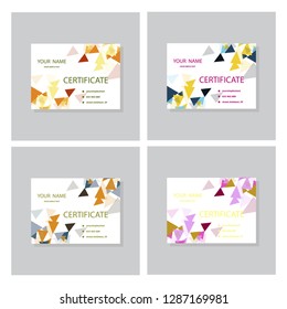 Set of vector modern creative and clean business card template. Flat design