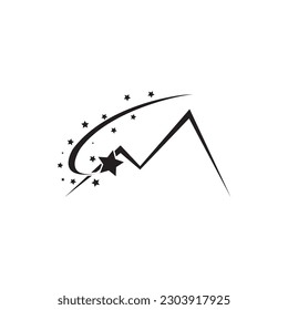 Set of vector mountain and outdoor adventures logo