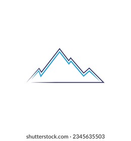 Set of vector mountain and outdoor adventures logo