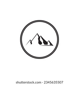 Set of vector mountain and outdoor adventures logo