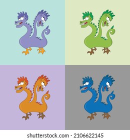 Set of vector  multicolored  cute monsters on an isolated background. cute little  scary baby heroes , design for children