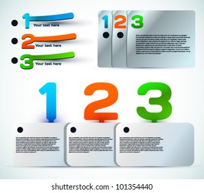 A set of vector multiple choice stickers