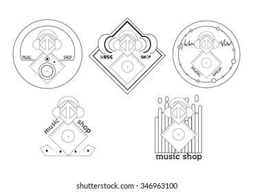 Set vector music icons