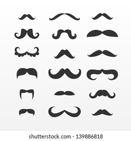 Set of Vector Mustache