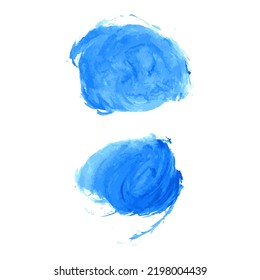 Set of vector navy, turquoise blue watercolor hand painted texture backgrounds isolated on white. Abstract collection of fluid ink, acrylic pours, dry brush strokes, stains, spots, blots, elements.