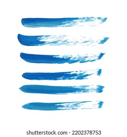 Set of vector navy, turquoise blue watercolor hand painted texture backgrounds isolated on white. Abstract collection of fluid ink, acrylic pours, dry brush strokes, stains, spots, blots, elements.