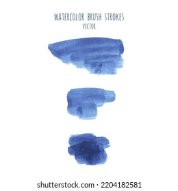 Conjunto de marina vectorial, fondo de textura pintada a mano de color azul turquesa aislado en blanco. Recopilación abstracta de tinta líquida, agudos acrílicos, pinceladas secas, manchas, manchas, manchas, elementos.