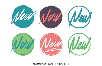 Conjunto de nuevas etiquetas vectoriales, iconos y stickers.