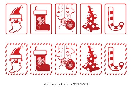 Set of vector New Year abstract icons